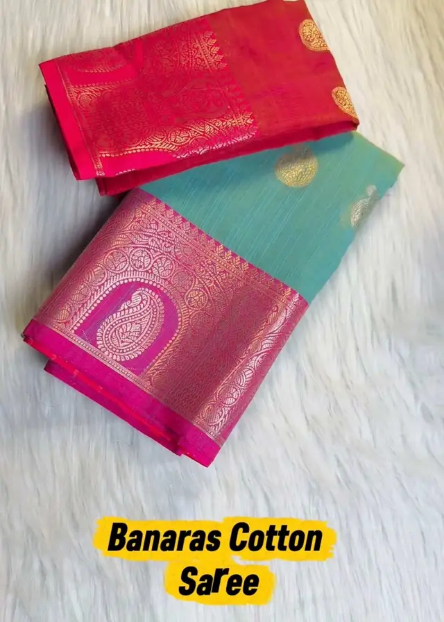 Banaras Cotton Saree – LG – Vannamayil Sri Lanka